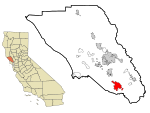 Sonoma County California Incorporated and Unincorporated areas Petaluma Highlighted